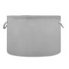 Canvas Storage Bins Gray Baby Laundry Basket Nursery Hamper Round Toy Storage Basket with Handle for Kids Gray view 1