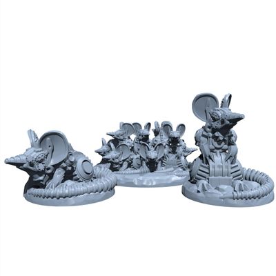 Tinkertail Horde | Battlebuilt Rat | Clockwork Rats | Miniature for Tabletop Games Like D&D and War Gaming Small (Normal Size) / Rat Swarm