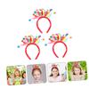 NOLITOY Fluffy Hair Hoops Headband Set 3pcs Pompom Headbands Children's Birthday for Boys and Girls view 2