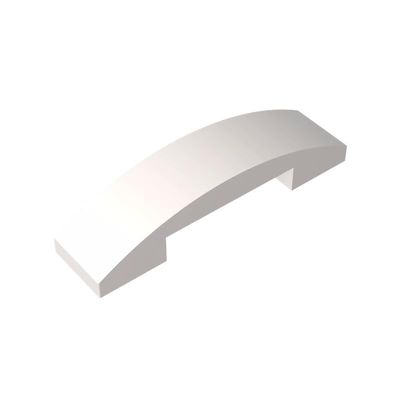 Gobricks GDS-831 93273 Slope Curved 4x1 Double With No Studs, White, 10 pcs