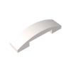 Gobricks GDS-831 93273 Slope Curved 4x1 Double With No Studs, White, 10 pcs view 1