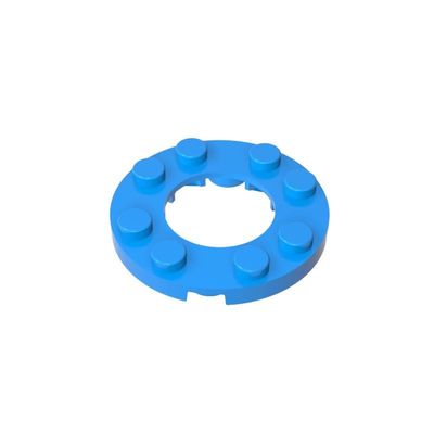 Gobricks 11833 28620 Plate Round 4x4 With 2X2 Hole, Dark Azure, 10 pcs
