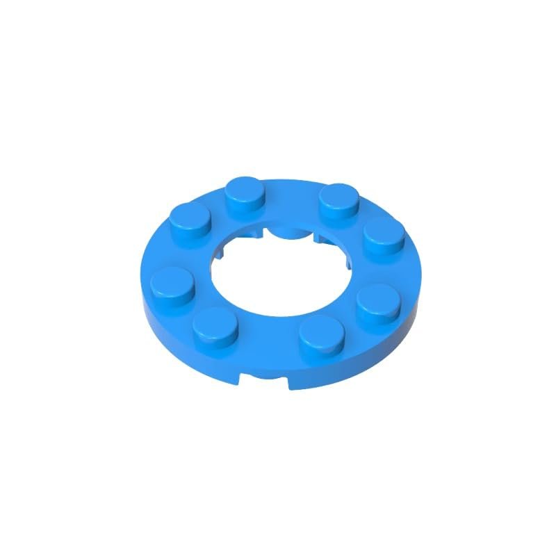 Gobricks 11833 28620 Plate Round 4x4 With 2X2 Hole, Dark Azure, 10 pcs