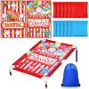 Carnival Games 2 in 1 Bean Bag Toss with 12 Bean Bags for Boys Girls Outdoor Cornhole Circus Game Set Portable Toss Games for Throwing Carnival Theme Party view 1