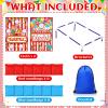 Carnival Games 2 in 1 Bean Bag Toss with 12 Bean Bags for Boys Girls Outdoor Cornhole Circus Game Set Portable Toss Games for Throwing Carnival Theme Party view 3