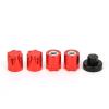 1/10 RC Crawler Wheel Center Caps, RC Wheel Rim Center Cap Aluminium RC Car Wheel Rim Center Cap M4 Nut for Traxxas TRX4 Axial SCX10 90046 D90 Tamiya (red) view 1
