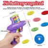 Sumind 2 Pcs Foam Disc Shooter Disc Launcher Zip Shot Shooter Blasters for Birthday Gifts Family Gatherings Games Outside Yard Activities (Red,Purple) view 2