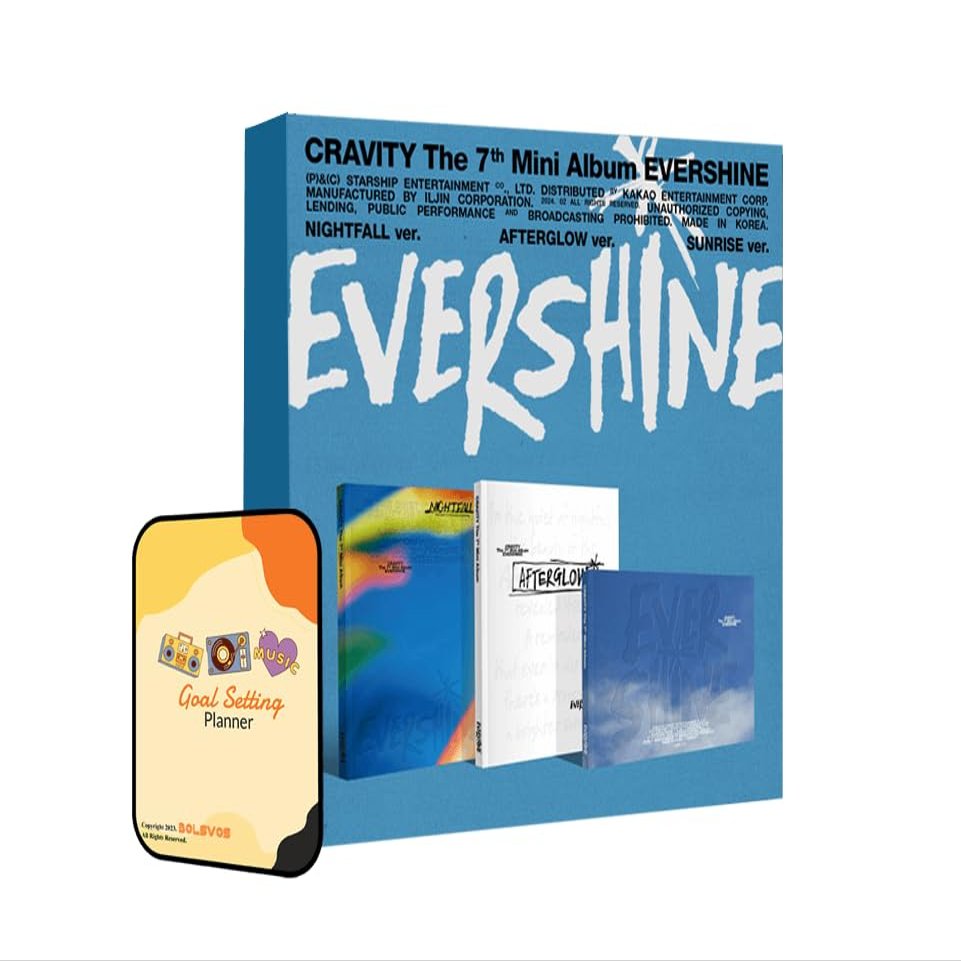 CRAVITY Album - EVERSHINE Random ver+Pre Order Benefits+BolsVos Exclusive K-POP Giveaways Package
