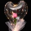 ABOOFAN 2pcs Heart Balloons for Valentine Day Decor Glowing Wedding Engagement Party Decoration Transparent Design Unique Photo Prop No Battery Required for Celebrations view 4