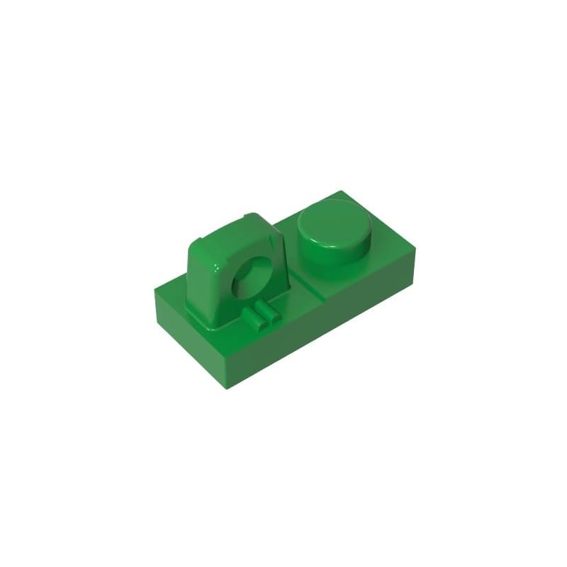 Gobricks 30383 Hinge Plate 1x2 Locking With 1 Finger On Top, Green, 10 pcs