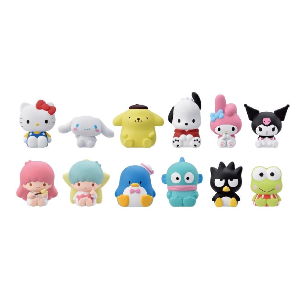 Ensky Sanrio Characters Soft Vinyl Puppet Mascot, Box Product, Approx. H1.4 - 2.2 inches (35 - 55 mm), PVC