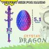 3D Printed Dragon Eggs with Dragon Inside, Articulated Crystal Dragons in Egg, Dragons Fidget Desk Toys for Gifts & Home Decor, 12 Inches (Laser Purple) view 3