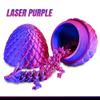 3D Printed Dragon Eggs with Dragon Inside, Articulated Crystal Dragons in Egg, Dragons Fidget Desk Toys for Gifts & Home Decor, 12 Inches (Laser Purple) view 4