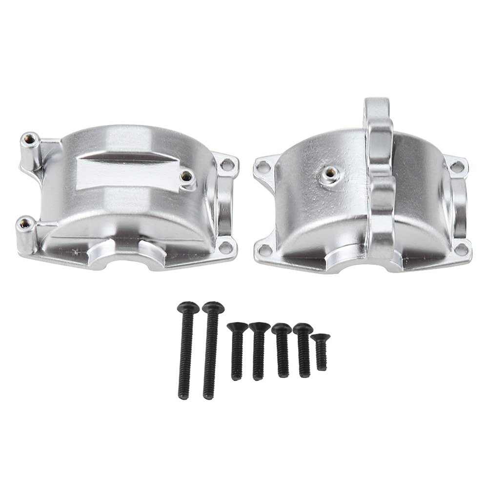 RC Car Metal Differential Kit, RC Car Differential Gear Set Aluminum Alloy Front and Rear Gear Box Mount Upgrade Parts for WLtoys A959 A979 A969 1/18 RC Car (Silver)