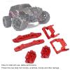 RC Car 1/18 Scale LED Lights, RC Car LED Headlights Taillight Front Rear Lamp Aluminum Alloy Headlights & Taillights Kit for Traxxas Latrax Teton (red) view 4