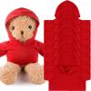 6 PCS Christmas Stuffed Bear Clothes Tee Shirt Red Sublimation Plush Bear Shirts Classic Stuffed Animal Bear T Shirts Hoodie 14-18 Inches Stuffed Bear Dolls view 1
