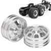 12mm Hex Hub RC Cars Wheels and Tires, RC Trailer Front Rear Wheels Rims Hubs with 7 Spokes for RC 1:10 On Road Racing Car for Tamiya 1/14 Tractor Truck (Front Wheels Rims) view 4