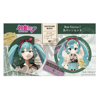 Hatsune Miku Tin Badge Set of 2 Green