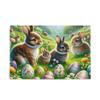 1000 Pieces Jigsaw Puzzle Cute Easter Rabbits and Eggs Puzzle Game Home Wall Artwork for Adults Teens view 1