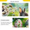 1000 Pieces Jigsaw Puzzle Cute Easter Rabbits and Eggs Puzzle Game Home Wall Artwork for Adults Teens view 2