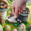 1000 Pieces Jigsaw Puzzle Cute Easter Rabbits and Eggs Puzzle Game Home Wall Artwork for Adults Teens view 4