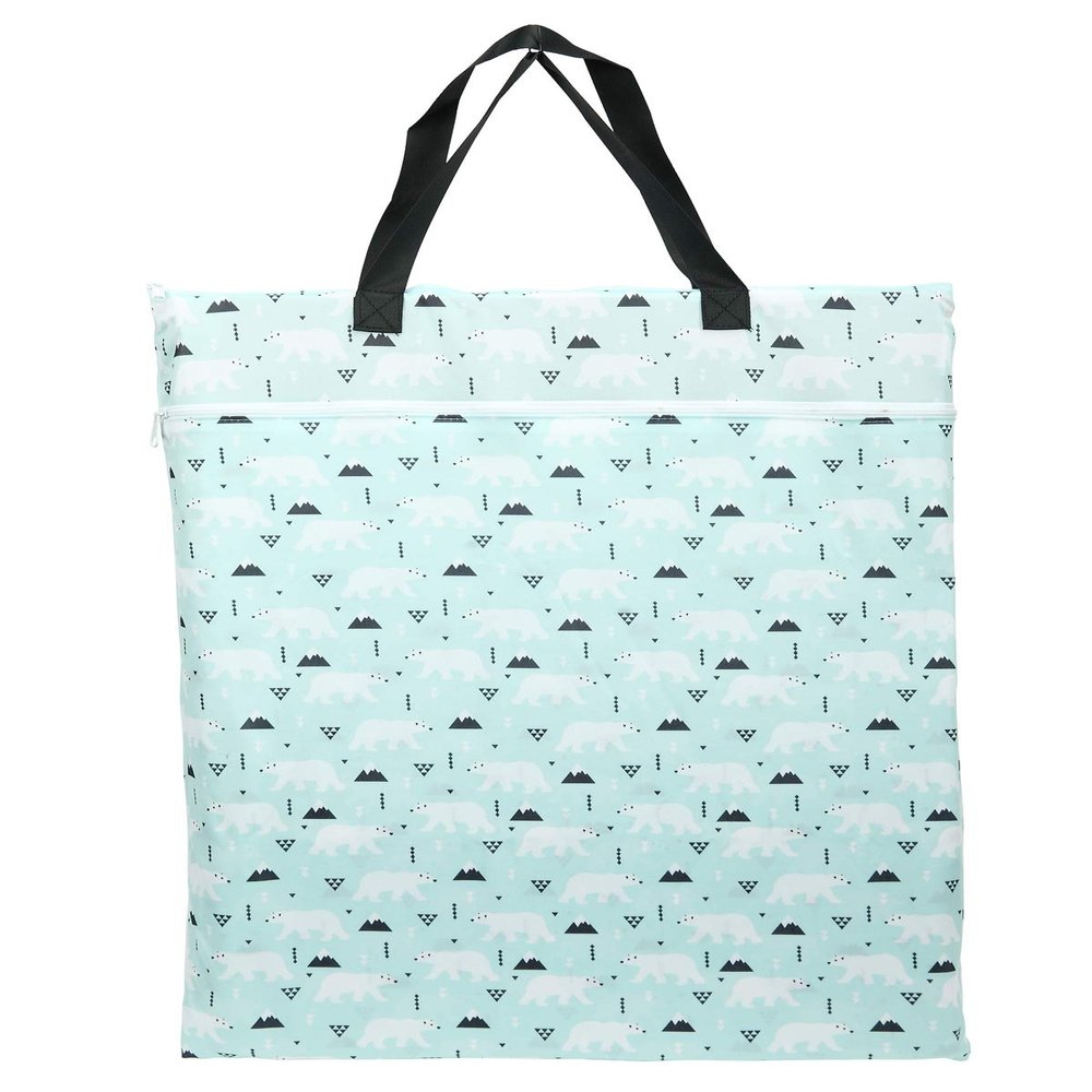 1 Large Hanging Wet Bag Laundry Pail Bag Reusable Washable (Polar Bears)