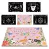 CREATCABIN Pink Cat Wood Spirit Board Flowers Pendulum Board Kit Talking Boards with Planchette Dowsing Divination Metaphysical Message Board Gifts for Wicca Hunt Witch Stuff Halloween 11.8x8.3Inch view 4