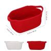 Abaodam 2 Pcs Cotton Rope Woven Basket with Handles Storage Baskets Rope Woven Baskets for Storage Toy Basket Bedroom Nursery Organization Bin view 2