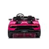 24V Lamborghini Huracan Electric Ride-On Car for Kids - LED, Bluetooth, FM, Leather Seats, Remote Control - Fun for Ages 3-8 (Pink) view 3