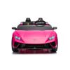 24V Lamborghini Huracan Electric Ride-On Car for Kids - LED, Bluetooth, FM, Leather Seats, Remote Control - Fun for Ages 3-8 (Pink) view 4