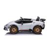 24V Lamborghini Huracan Electric Ride-On Car for Kids - LED, Bluetooth, FM, Leather Seats, Remote Control - Fun for Ages 3-8 (White) view 2