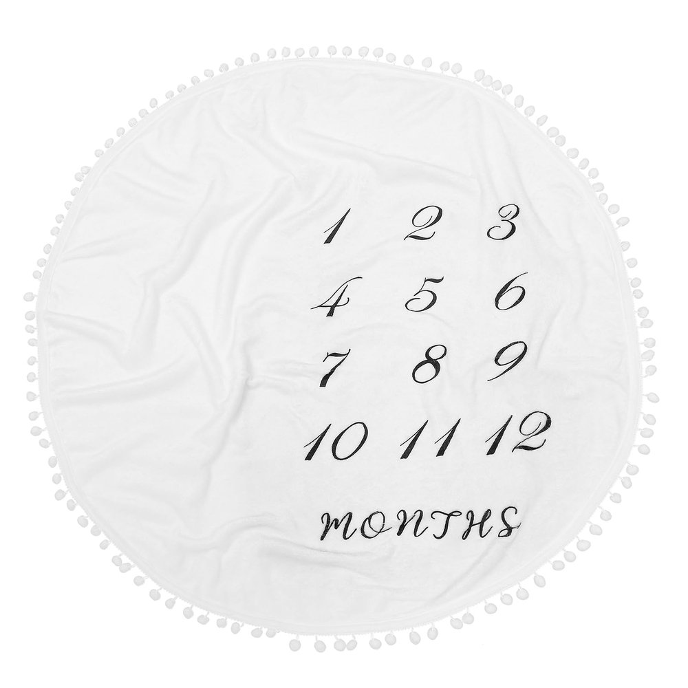 Baby Blanket Newborns Soft Photography Prop Monthly Growth Tracking Unisex Baby Blanket Boys Girls Nursery Decor