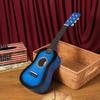 23 Inch Kids Acoustic Guitar, Beginner Folk Guitar, 6-String Wooden Toy for Children, Blue, Ideal for Learning and Entertainment view 3