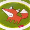 Sigikid Plate Fox Forest Fox rPET green, one size view 2