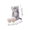 Abaodam 1pc Cartoon Long-Legged Cat Plush Doll Throw Pillow Soft Comfortable Grey Cat Toy High-Elastic Filling for Lovers and Boys and Girls view 3
