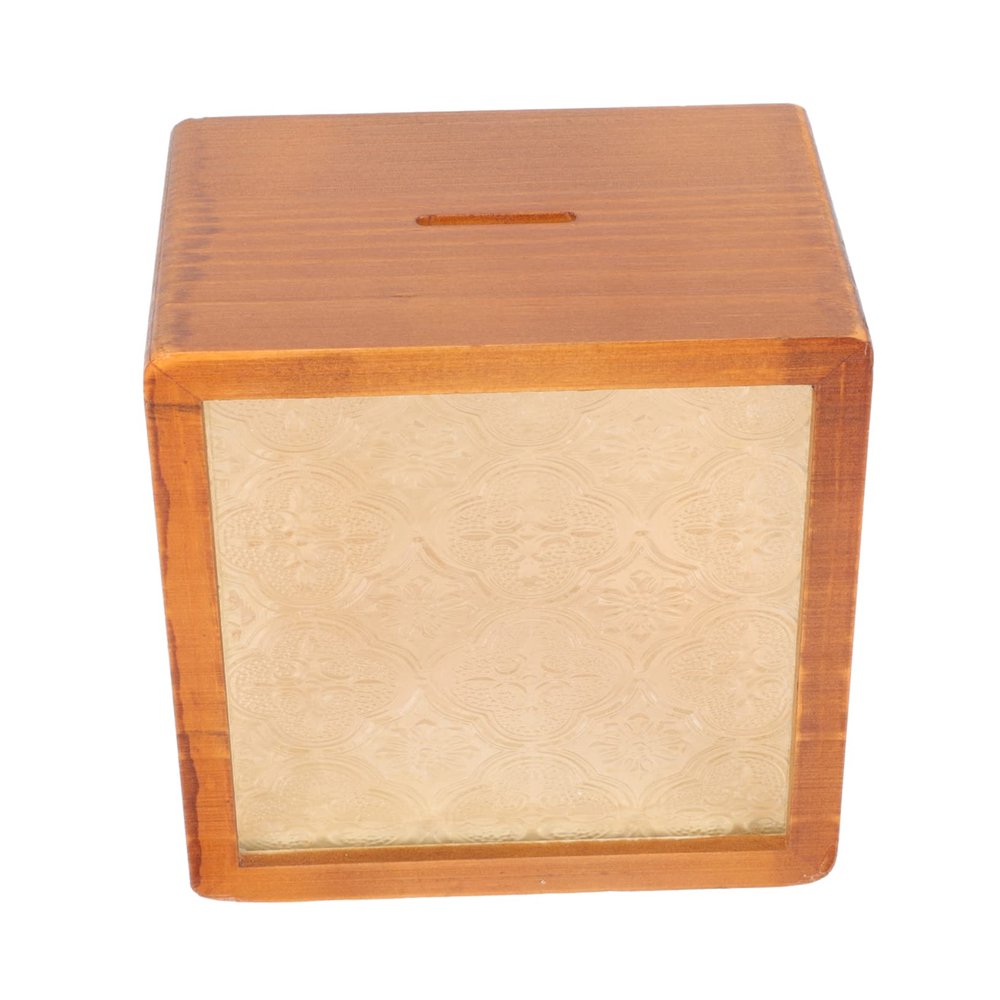 Abaodam Solid Wood Piggy Bank Cashbox Home Decoration Tabletop Coin Box Box