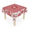 Red Asian-Inspired Mahjong Tablecloth, Vibrant Chinoiserie Design, Table Cover, Festive Gathering Focal Point for Family Bonding view 3