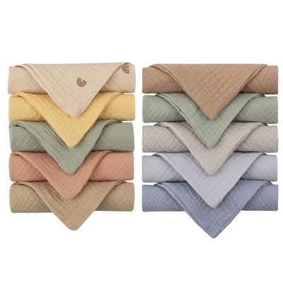 10 Pcs Cloth Soft Absorbent Gauze Saliva Towel Bib Bath Towel Cotton Burp Cloth Handkerchief Kindergarten Washcloth Baby Washcloths