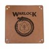 D&D Gifts DND Dice Tray Warlock Class Symbol D20 Dragon Ring Symbol Engraved Leatherette Snap Tray Dungeons Dragons (Brown) view 3