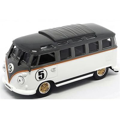 1962 Microbus #5 Van Bus White 1/43 Diecast Model by Road Signature 43209white