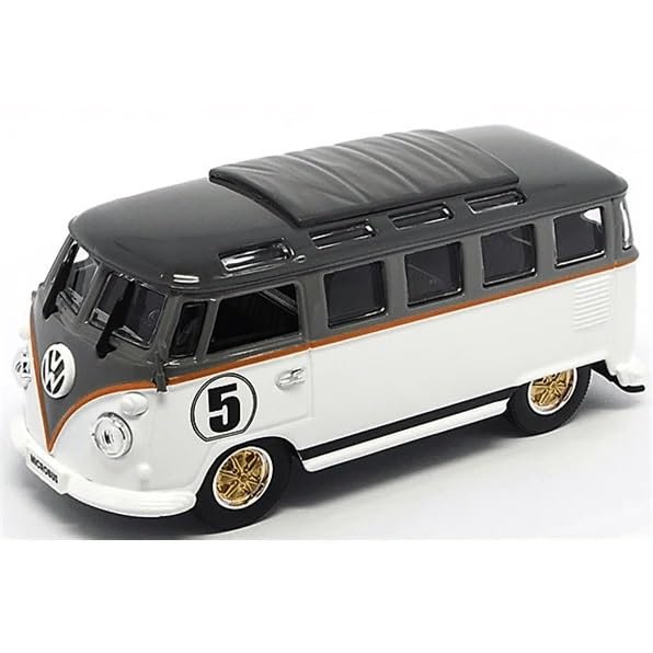 1962 Microbus #5 Van Bus White 1/43 Diecast Model by Road Signature 43209white