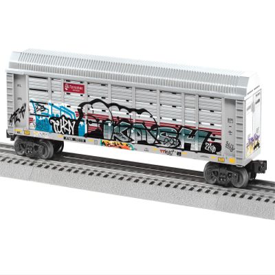 Lionel Ferromex Graffiti Auto Rack O Gauge Model Train Car with Unique Graffiti Artwork, Opening End Doors, Diecast Trucks & Operating Couplers, Ages 14+
