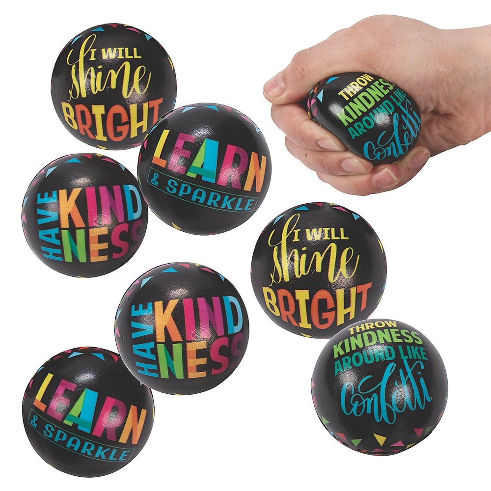 Fun Express Mini Classroom Confetti Stress Balls Bulk 48 Pc