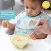 Bumkins Baby Bowl, Silicone Feeding Set with Suction for Baby and Toddler, Includes Spoon and Lid, First Feeding Set, Training Essentials for Baby Led Weaning for Babies 4 Months Up, Green Jelly view 2
