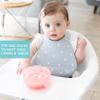 Bumkins Feeding Set with Suction, Includes Spoon and Lid, Training Essentials for Baby-Led Weaning, Toddler Self-Feeding, Babies Eating at 4 Mos Up, Pink Jelly view 3