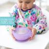 Bumkins Feeding Set with Suction, Includes Spoon and Lid, Training Essentials for Baby-Led Weaning, Toddler Self-Feeding, Babies Eating at 4 Mos Up, Purple Jelly view 3