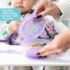 Bumkins Feeding Set with Suction, Includes Spoon and Lid, Training Essentials for Baby-Led Weaning, Toddler Self-Feeding, Babies Eating at 4 Mos Up, Purple Jelly view 4