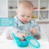 Bumkins Baby Bowl, Silicone Feeding Set with Suction for Baby and Toddler, Includes Spoon and Lid, First Feeding Set, Training Essentials for Baby Led Weaning for Babies 4 Months Up, Blue Jelly view 4