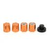 1/10 RC Crawler Wheel Center Caps, RC Wheel Rim Center Cap Aluminium RC Car Wheel Rim Center Cap M4 Nut for Traxxas TRX4 Axial SCX10 90046 D90 Tamiya (Yelllow) view 1