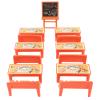 13pcs Mini School Desk for Dolls Classroom Furniture Table Chairs Chalkboard Model Dollhouse Playset Toy for Kids view 1